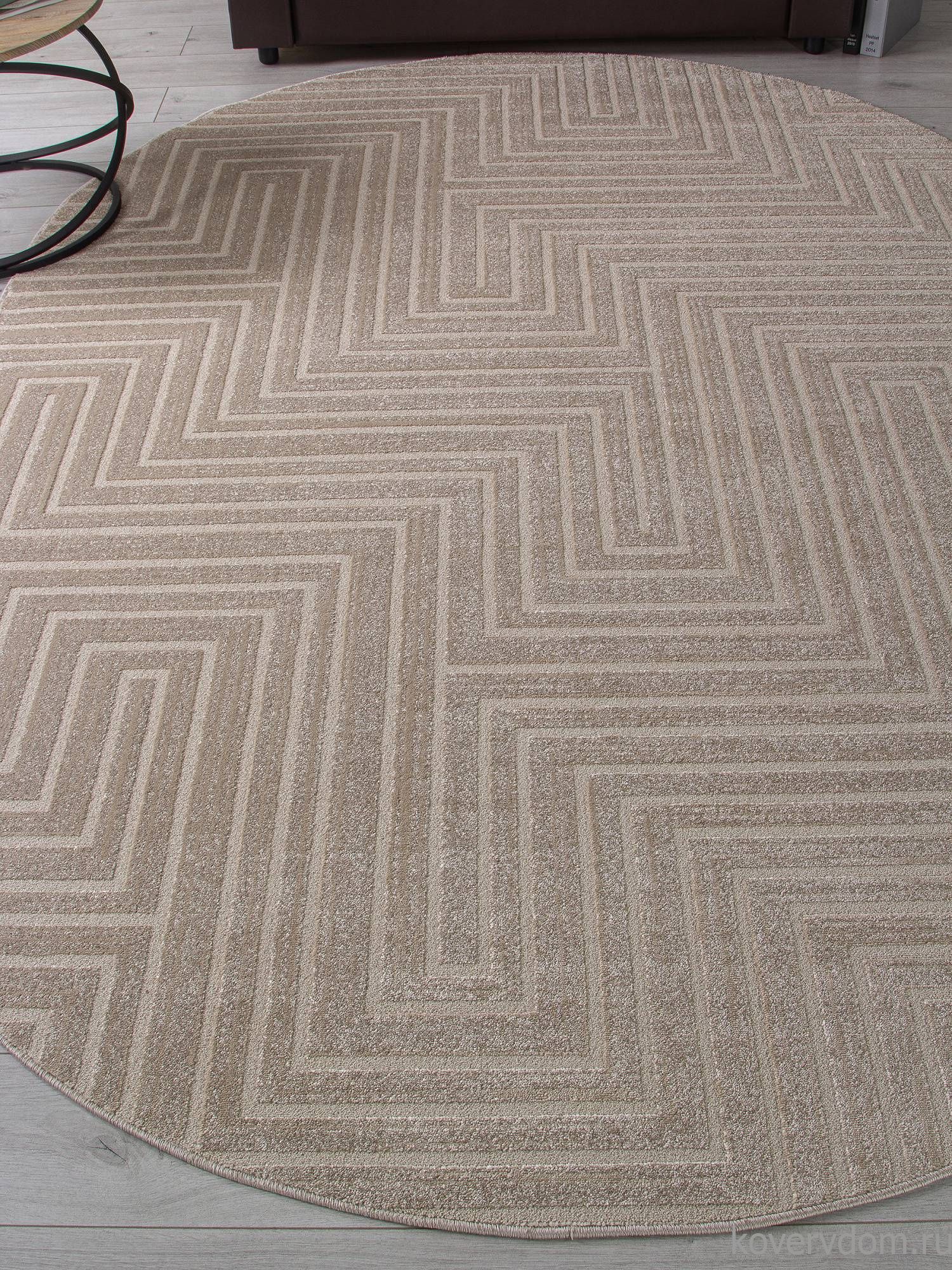Ковер DIOS F412 LIGHT BEIGE Овал