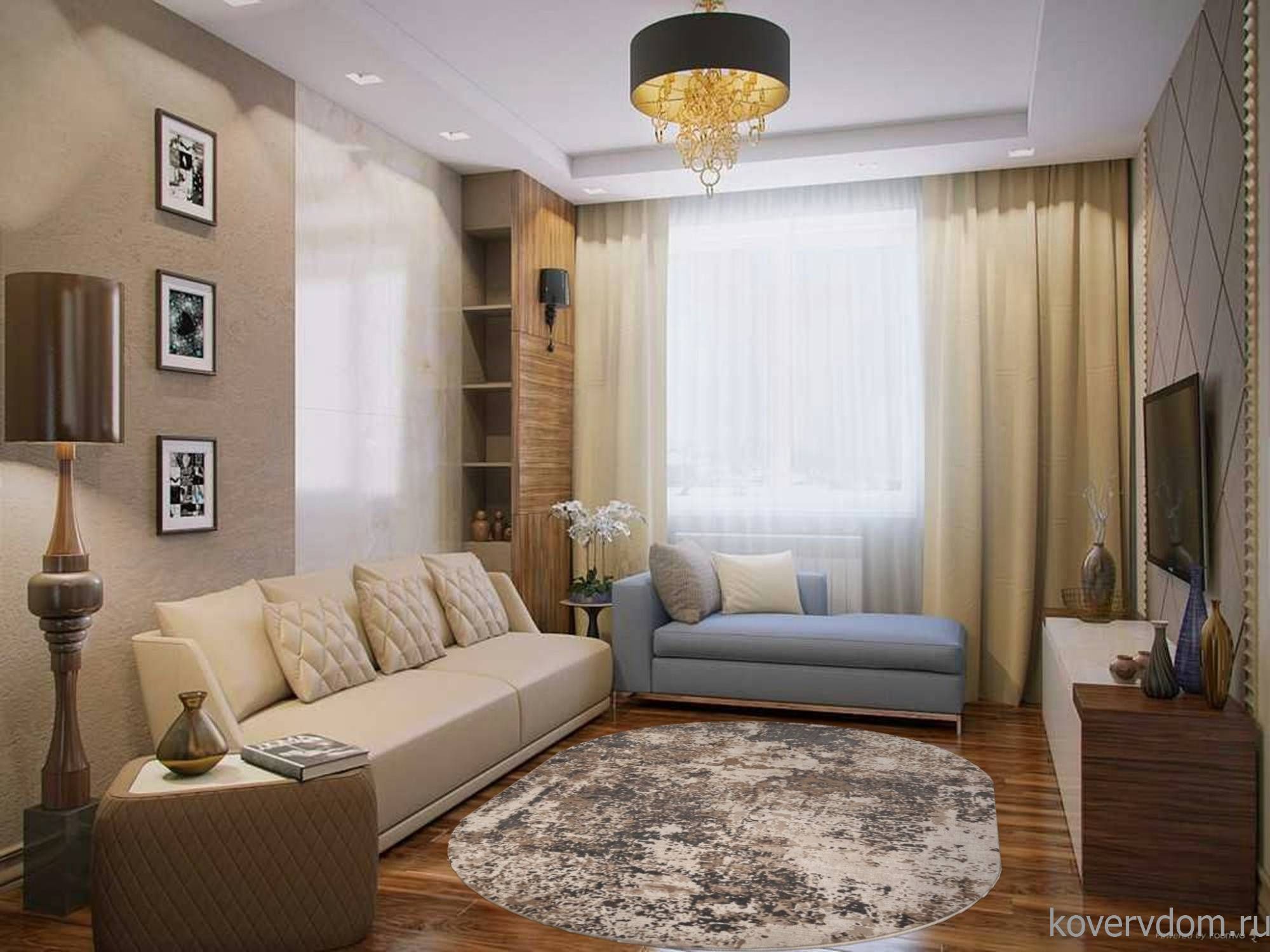 Ковер SIESTA M028A CREAM / GRAY Овал Ковер SIESTA M028A CREAM / GRAY Овал