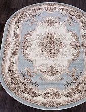 Ковер VALENCIA DELUXE 4015 L.BLUE-BROWN Овал