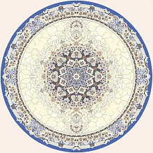 Круглый ковер из Турции Amira 4922A D.Blue-D.Blue Круг