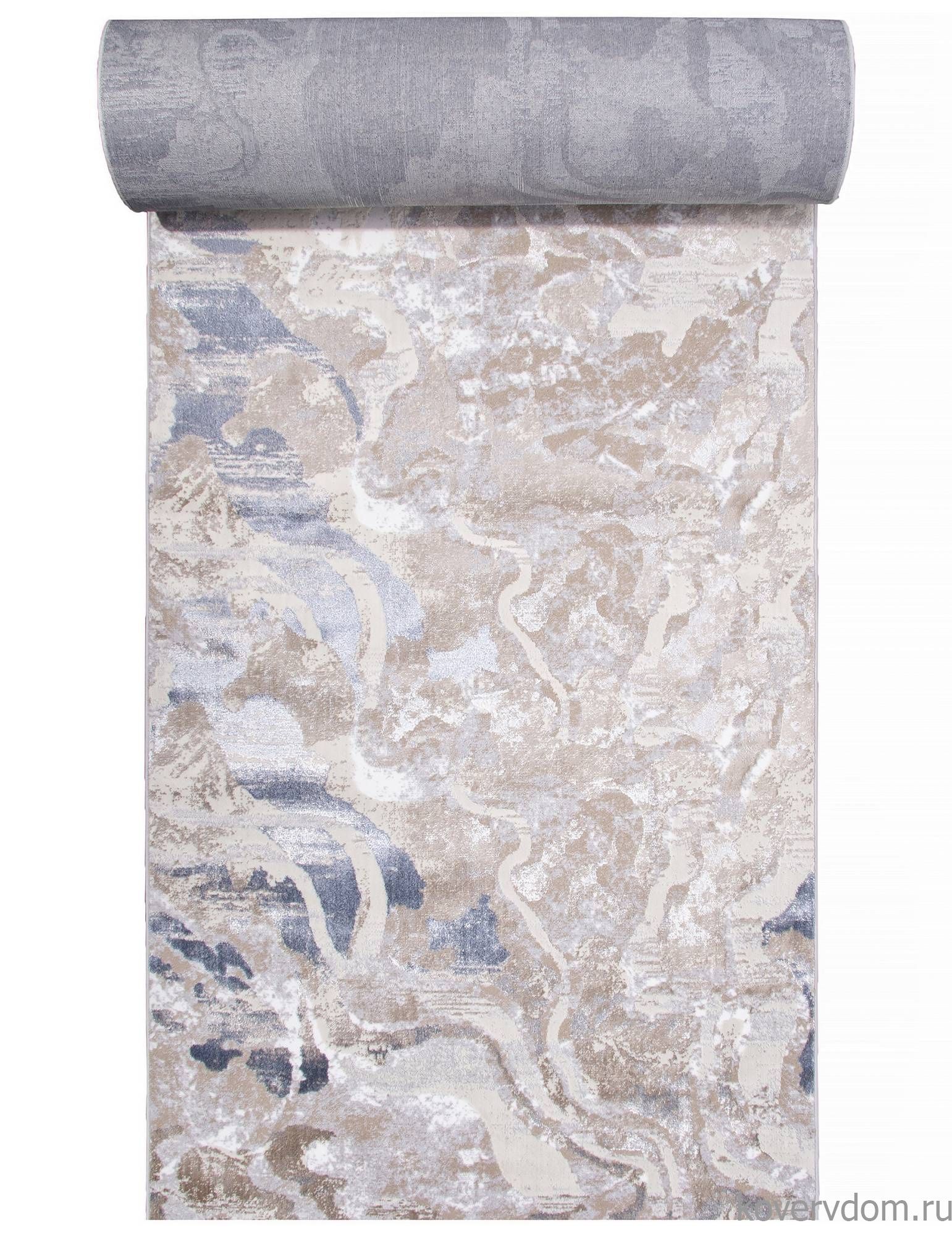 Ковровая дорожка PERU D070A D.GREY SHIRINK / BLUE FDY