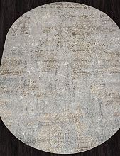 Прямоугольный ковер PALERMO F281 GRAY-GREEN Овал