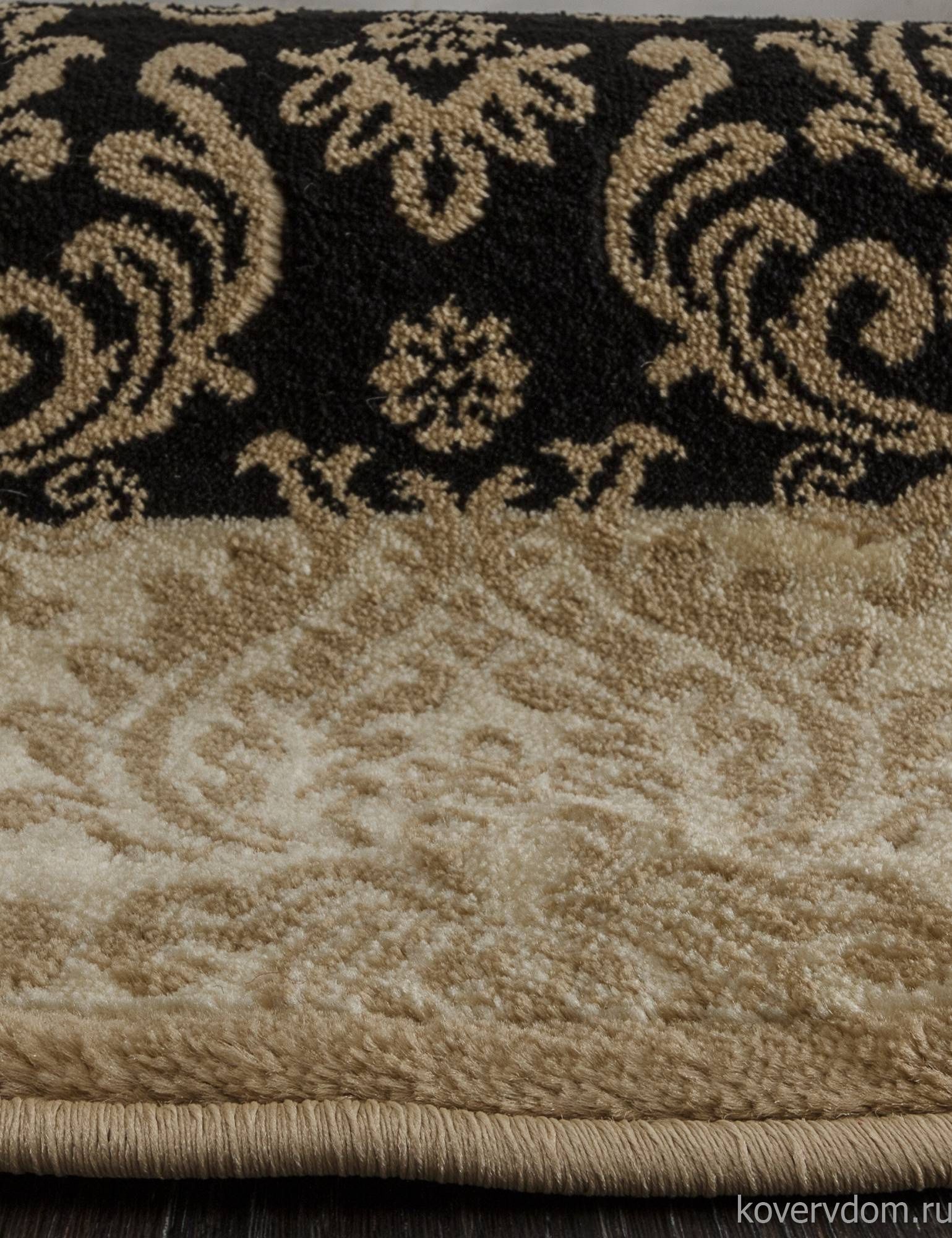 Ковер IZMIR D716 BLACK-BEIGE Овал