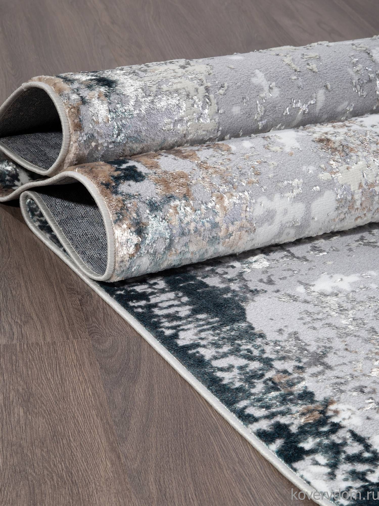 Ковер PERU C062A D.GREY SHIRINK / BLUE FDY