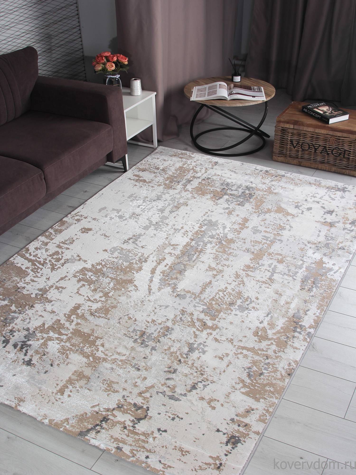 Ковер AMELI 5575A S.BEIGE / P.WHITE