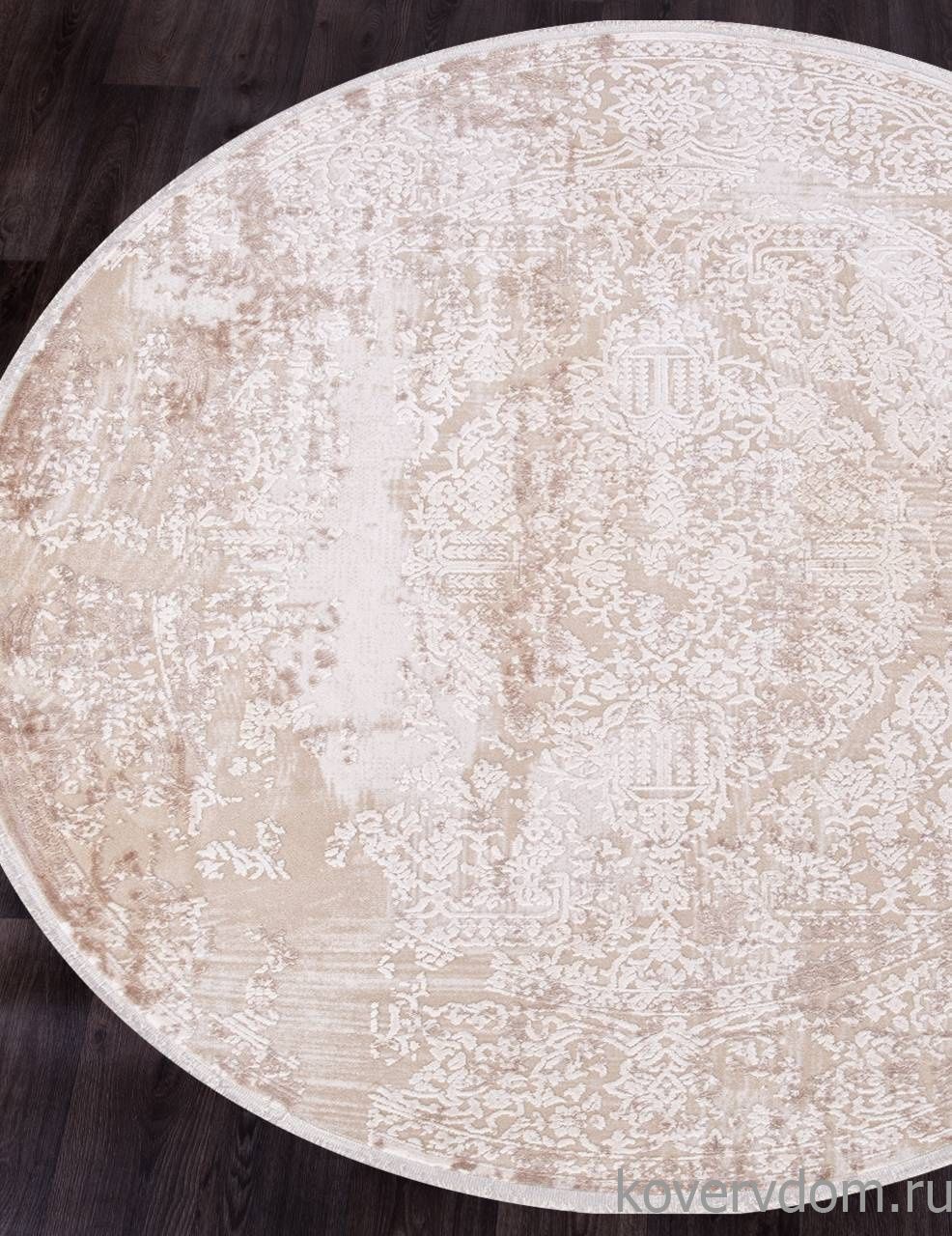 Ковер ALLURES 12216 CREAM / CREAM Круг Ковер ALLURES 12216 CREAM / CREAM Круг