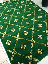 Пушистый полушерстяной ковер Edelweiss зеленый