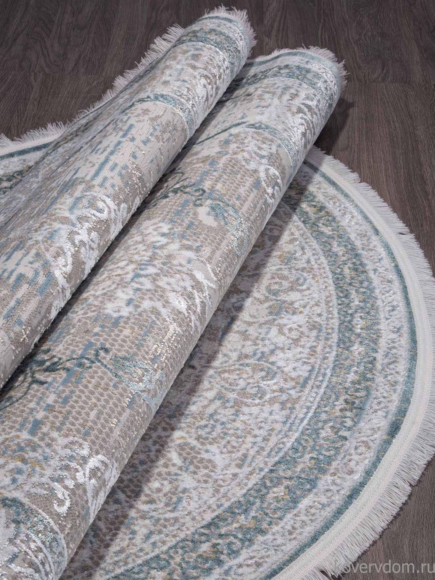 Ковер AJMAL LP 292 CREAM / TURQUOISE Овал Ковер AJMAL LP 292 CREAM / TURQUOISE Овал