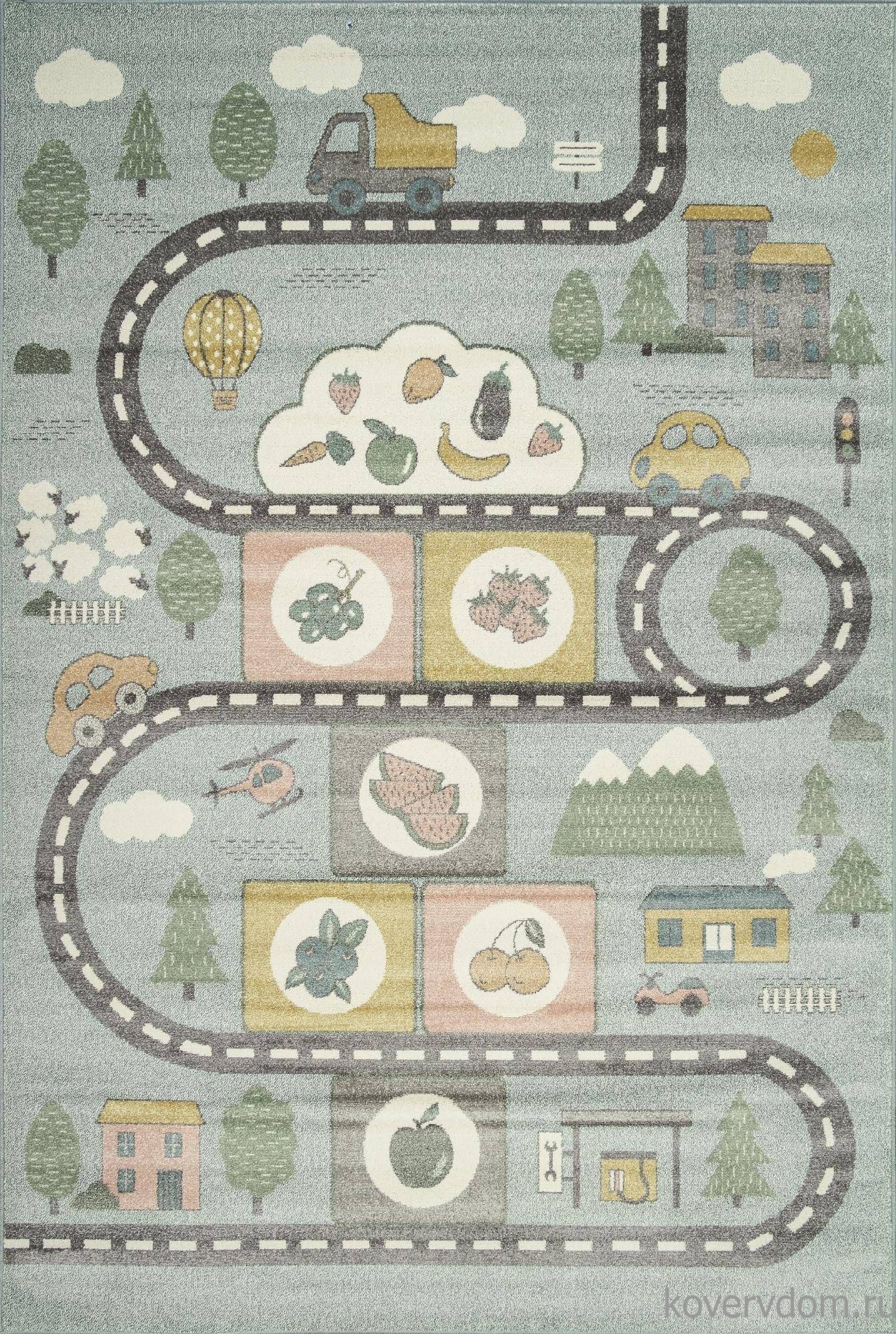 Ковер с дорогами IZUMRUD-A C214 MULTICOLOR