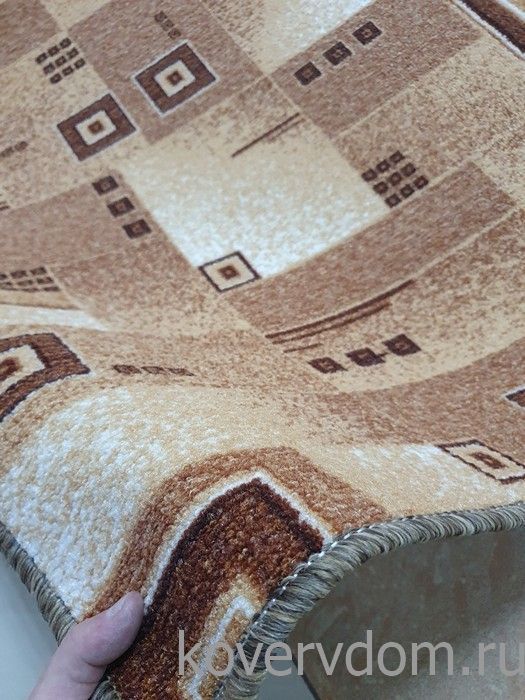 Ковер-палас  АБСТРАКЦИЯ 1170-43 бежево-коричневый  Ковер-палас  АБСТРАКЦИЯ 1170-43 бежево-коричневый