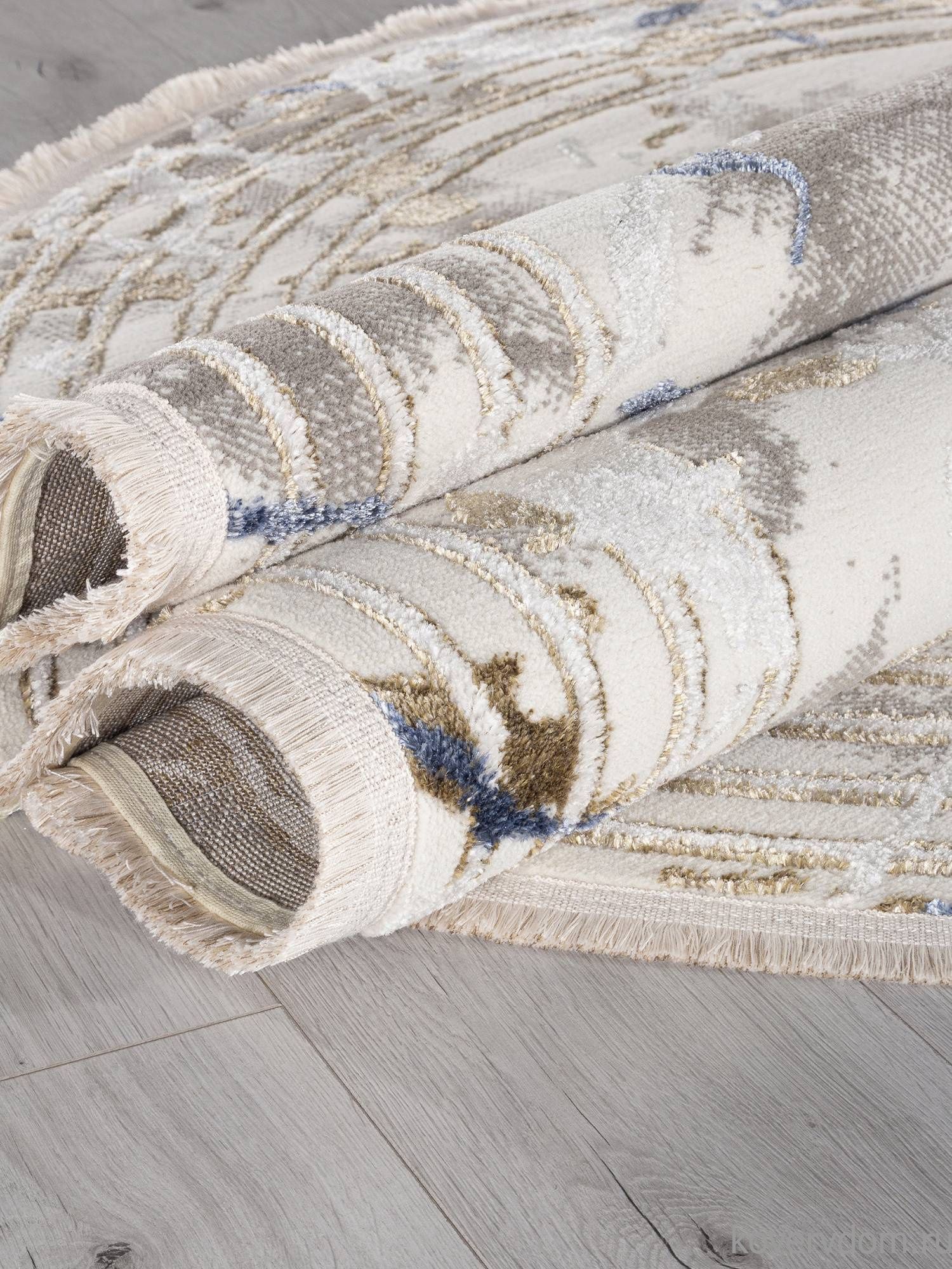 Ковер MOSSO 27243A GRY / BLUE Овал