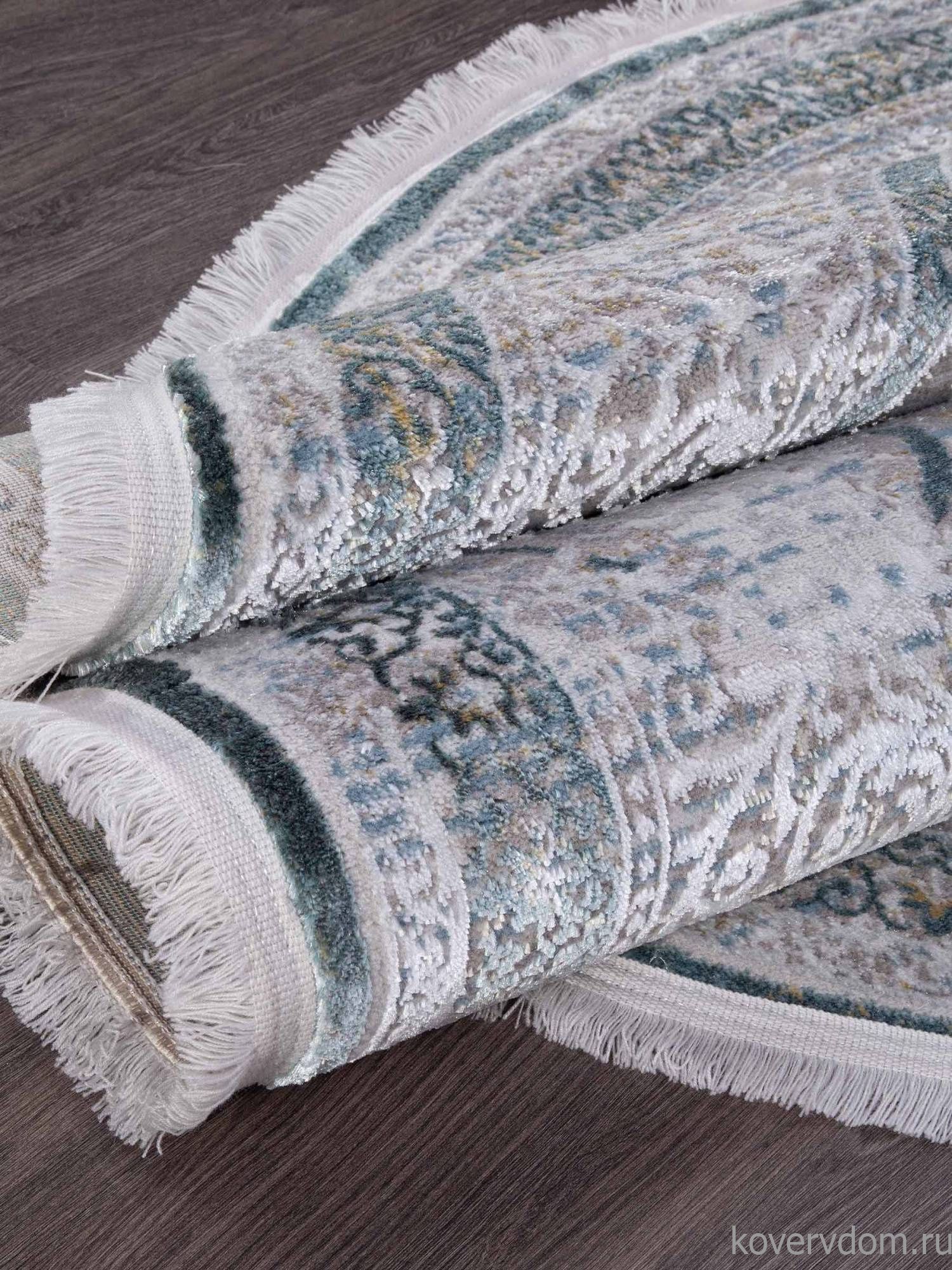 Ковер AJMAL LP 292 CREAM / TURQUOISE Овал Ковер AJMAL LP 292 CREAM / TURQUOISE Овал