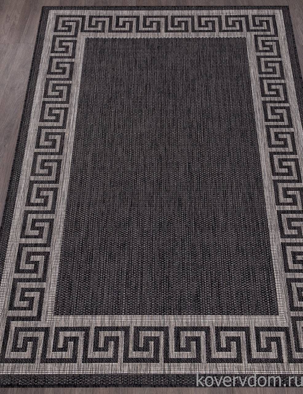 Ковер циновка VEGAS S002 BLACK-GRAY